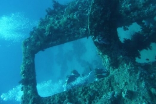 Explore old wrecks in open water dives